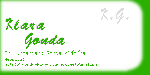 klara gonda business card